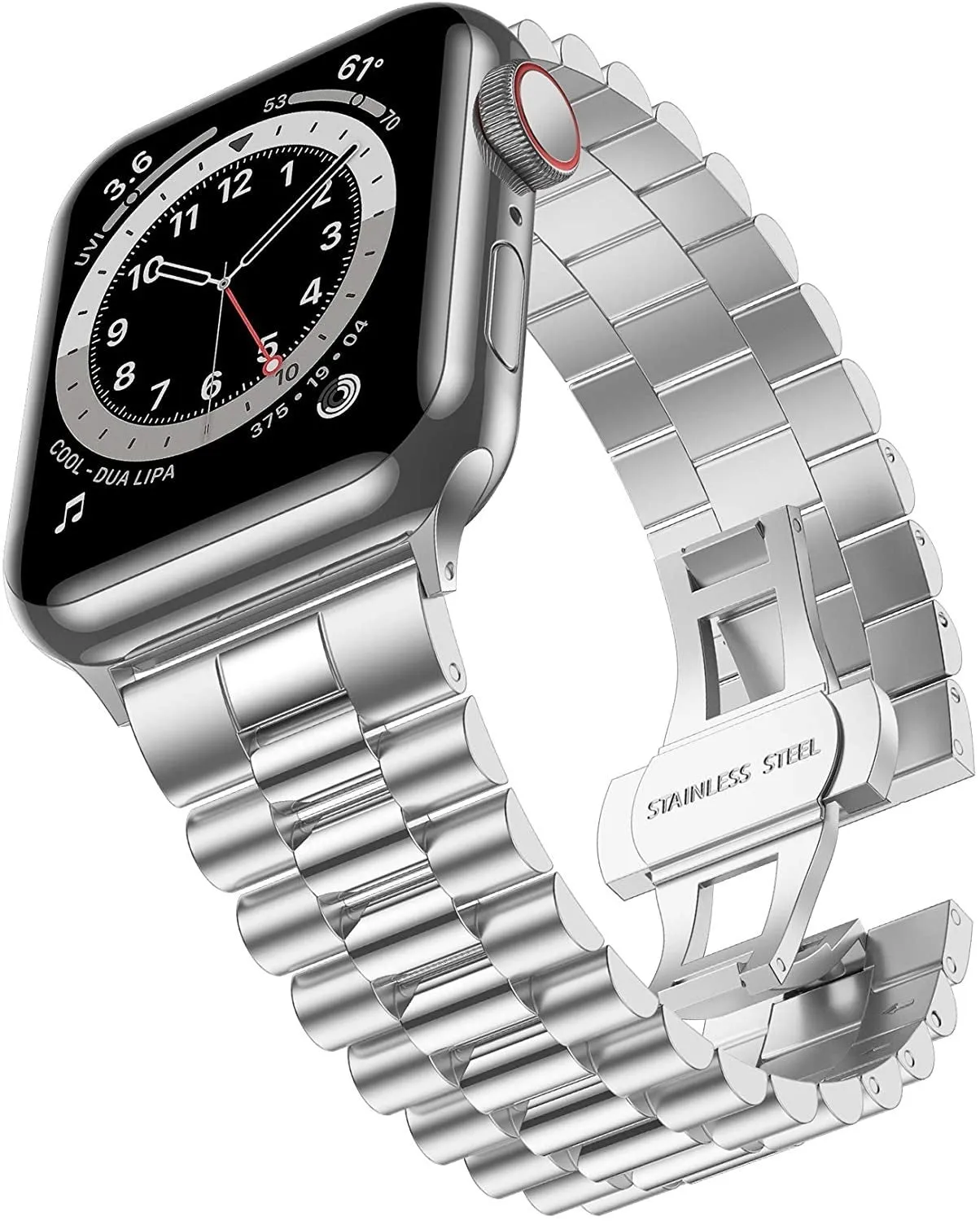 Apple Watch Steel Strap Presidential (Silver) Modern Utility Look Modern Comfort
