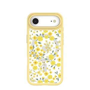Clear Golden Bloom iPhone Air Case With Sunbeam Ridge (MagSafe included) Rugged Pattern Texture