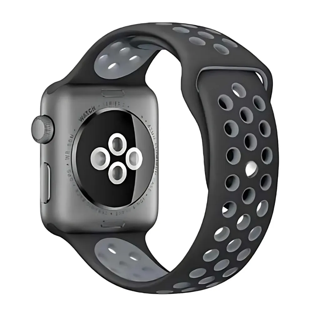 Sturdy Material Apple Watch Sport Strap Classic (Black/Grey)