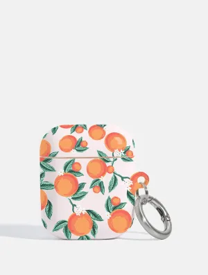 Floral Orange AirPods Case Creative Handy Organizer
