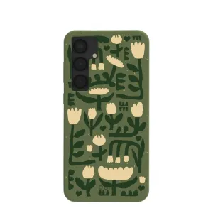 Matte Design Texture Forest Floor Abstract Tulips Samsung Galaxy S25 (Plus) Case