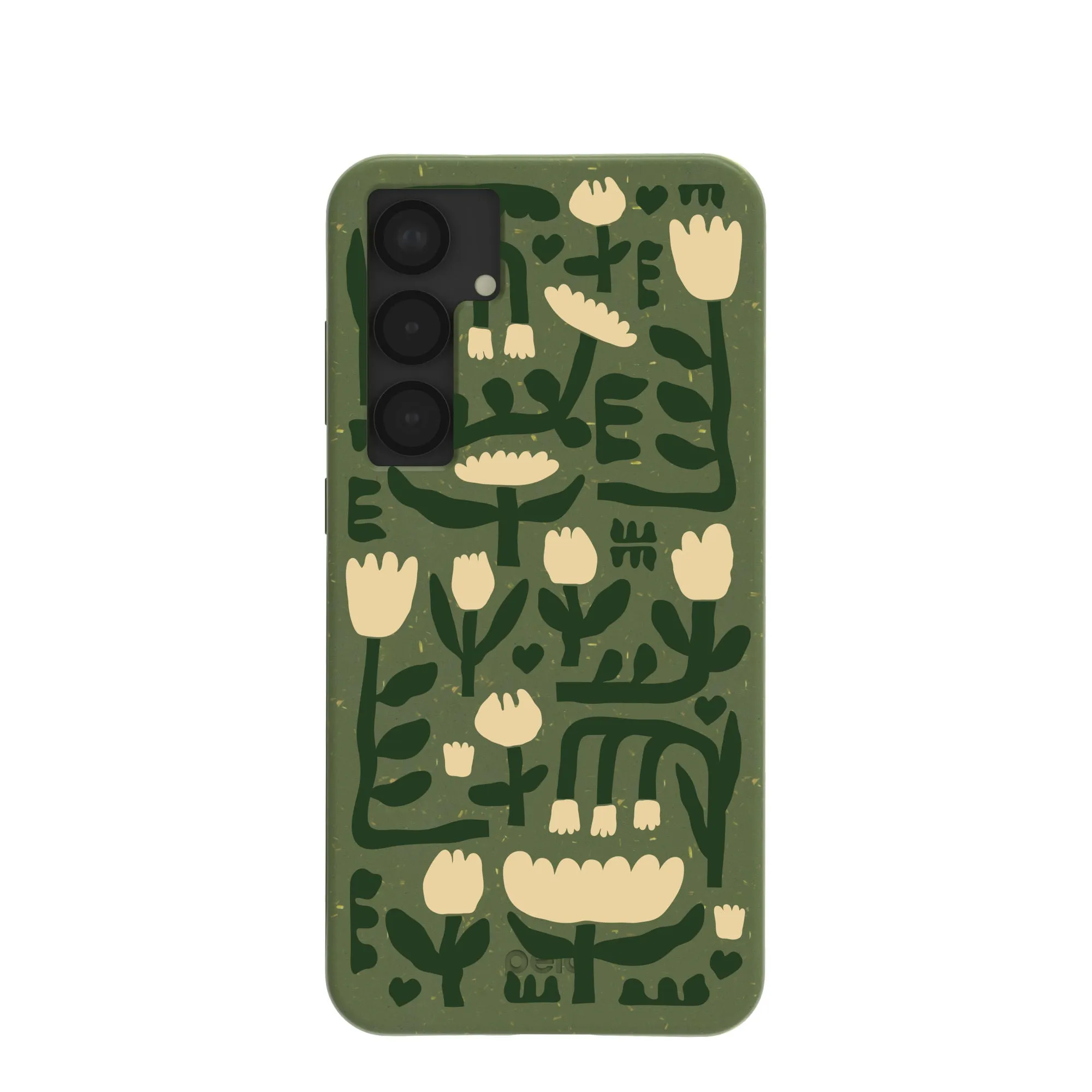 Matte Design Texture Forest Floor Abstract Tulips Samsung Galaxy S25 (Plus) Case
