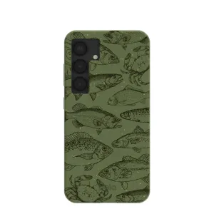 Protective Pattern Texture Forest Floor Fishing Lodge Samsung Galaxy S25 Case