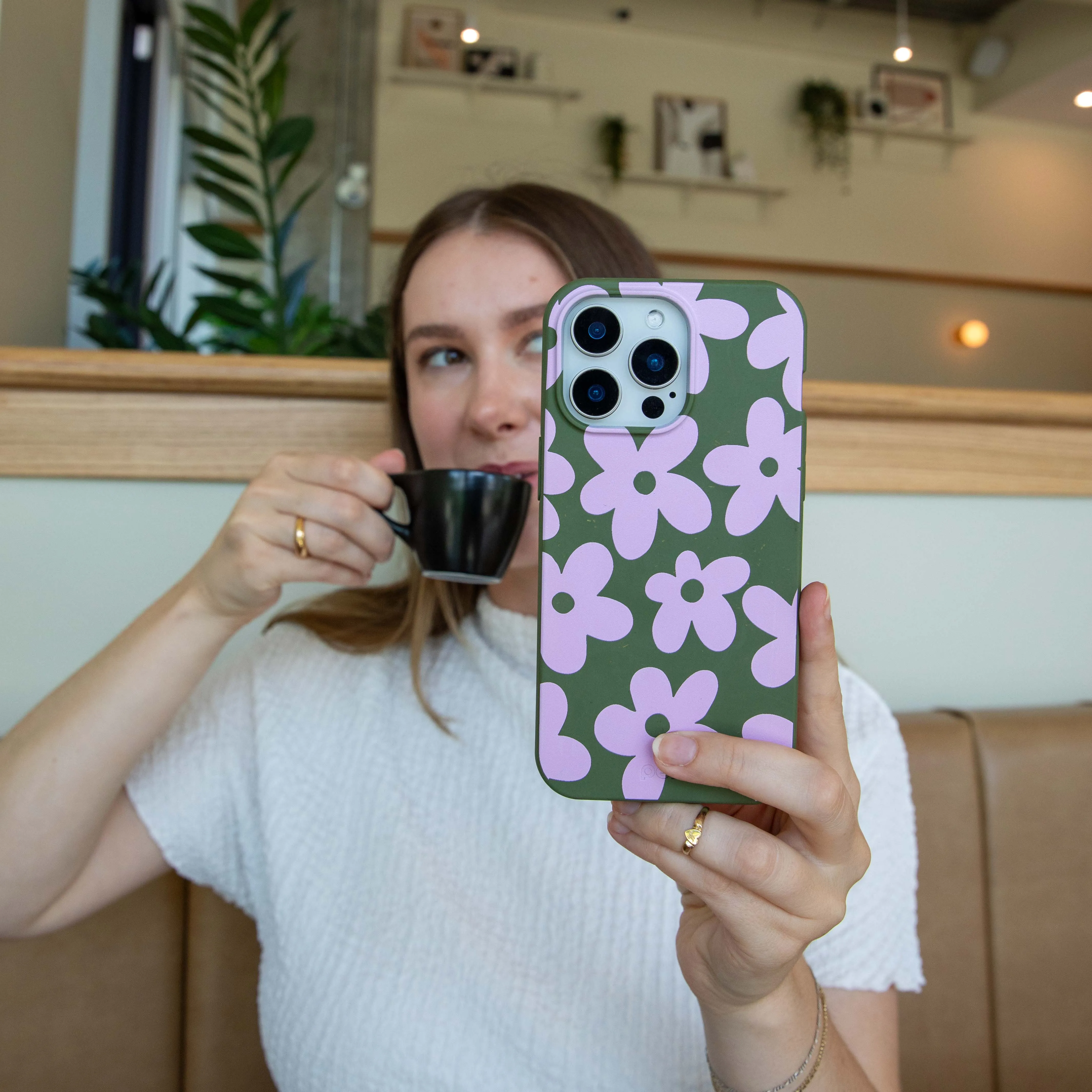 Forest Floor Pink Blooms iPhone Air Case Elegant Design Layer