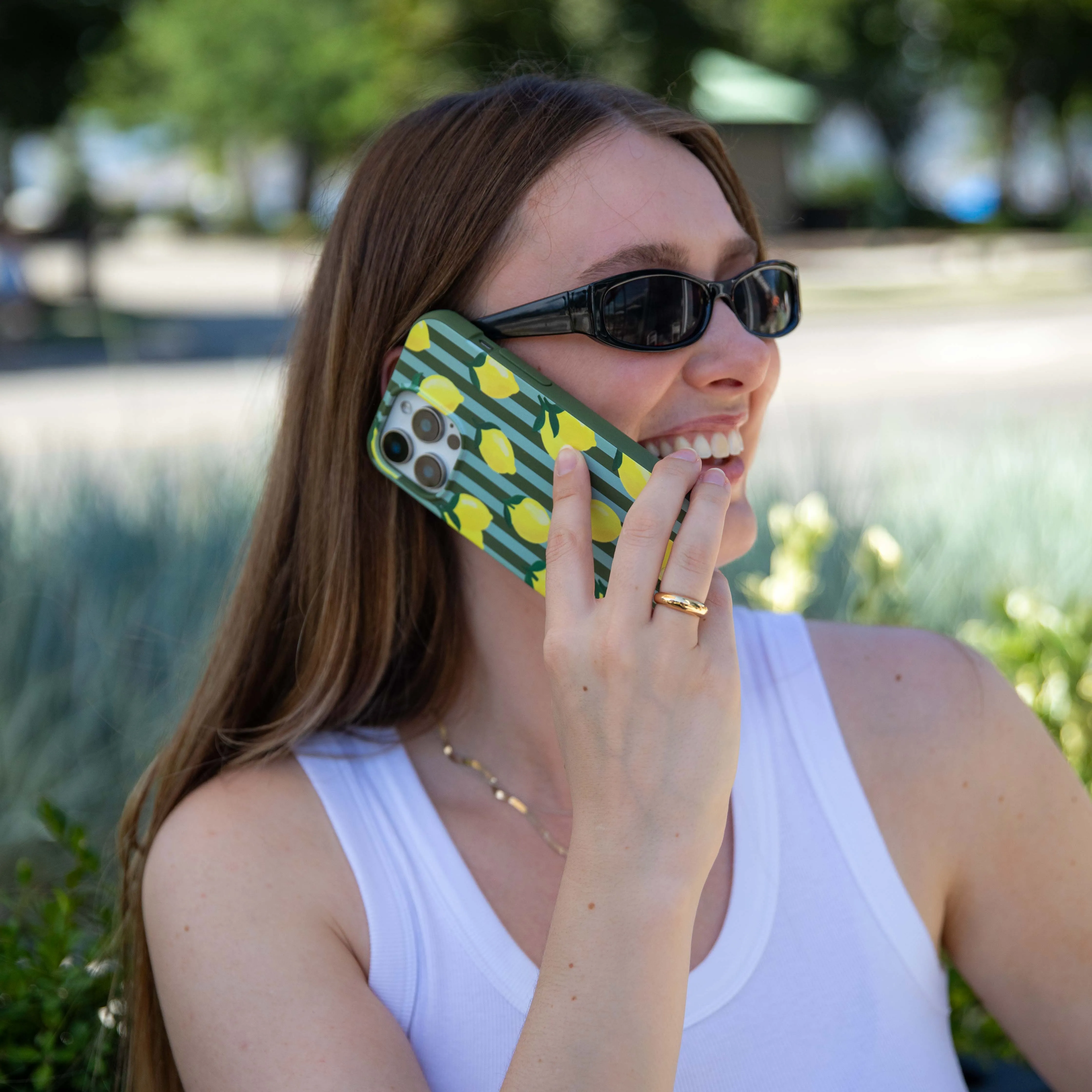 Forest Floor Zesty Lines iPhone Air Case Everyday Fit Modern Grip Texture