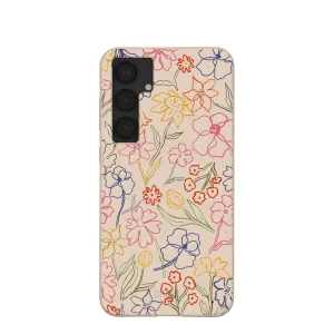 Long Lasting Seashell Petals Sketch Samsung Galaxy S25 (Plus) Case