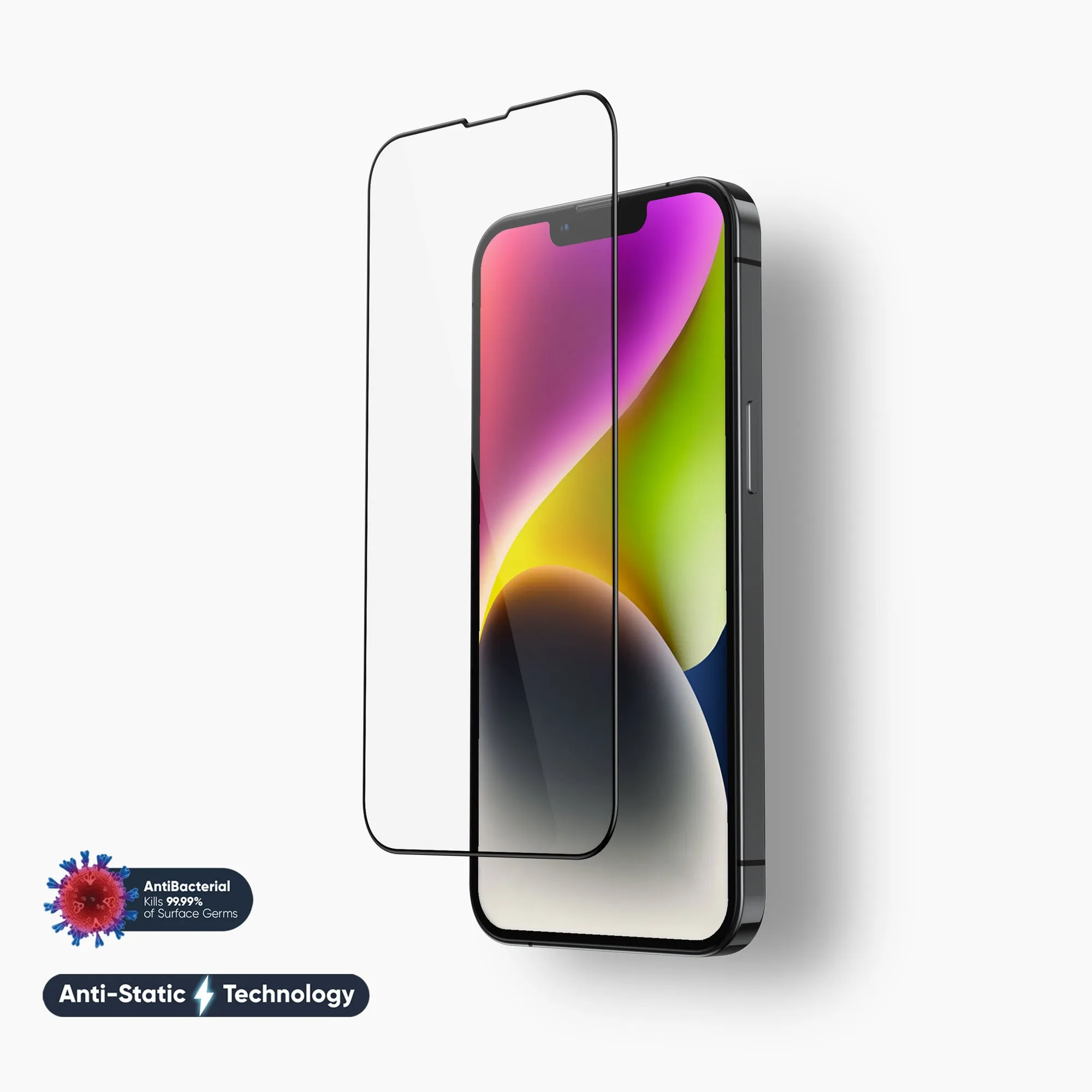 crystal clear protection NanoArmour for iPhone 14 Screen Protector Antimicrobial Anti-Dust Edge-to-Edge Blue Light Blocker