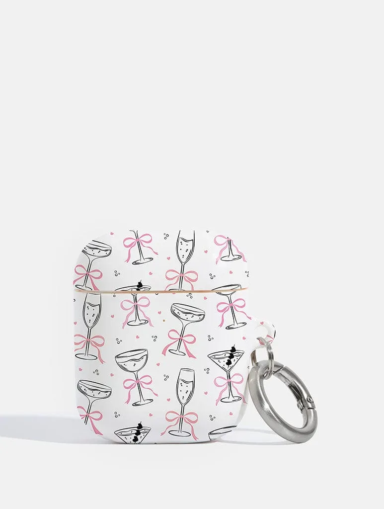 Cocktail Bows AirPods Case durable soft ergonomic travel airpods case