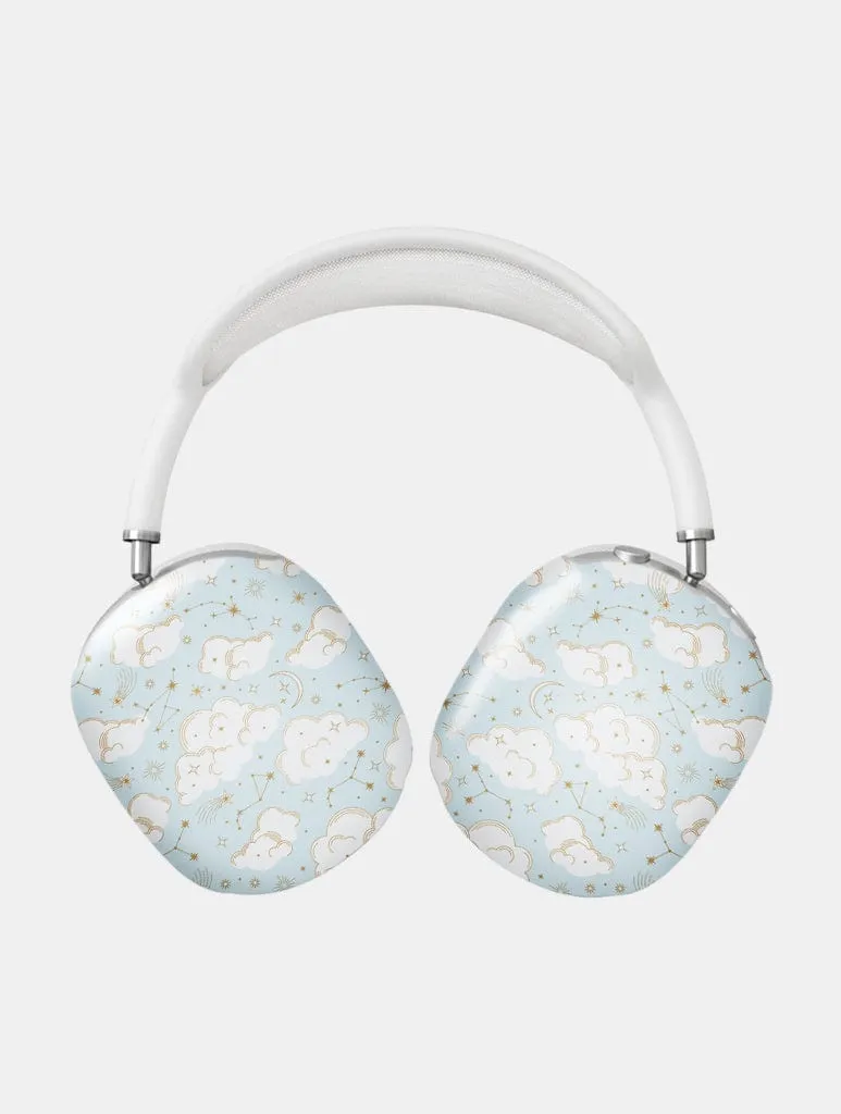 Durable Travel Pouch Gold Celestial AirPods Max Case in Gloss