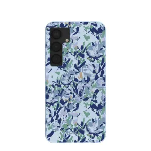 Elegant Craft Powder Blue Blue Blooms Samsung Galaxy S25 Case