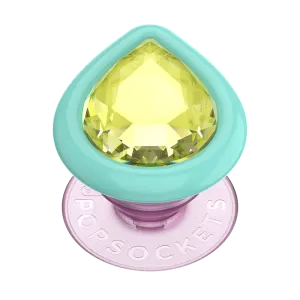 Pop Socket Twist Grip Pop Socket Luxury Canary Yellow Crystal Tear PopGrip