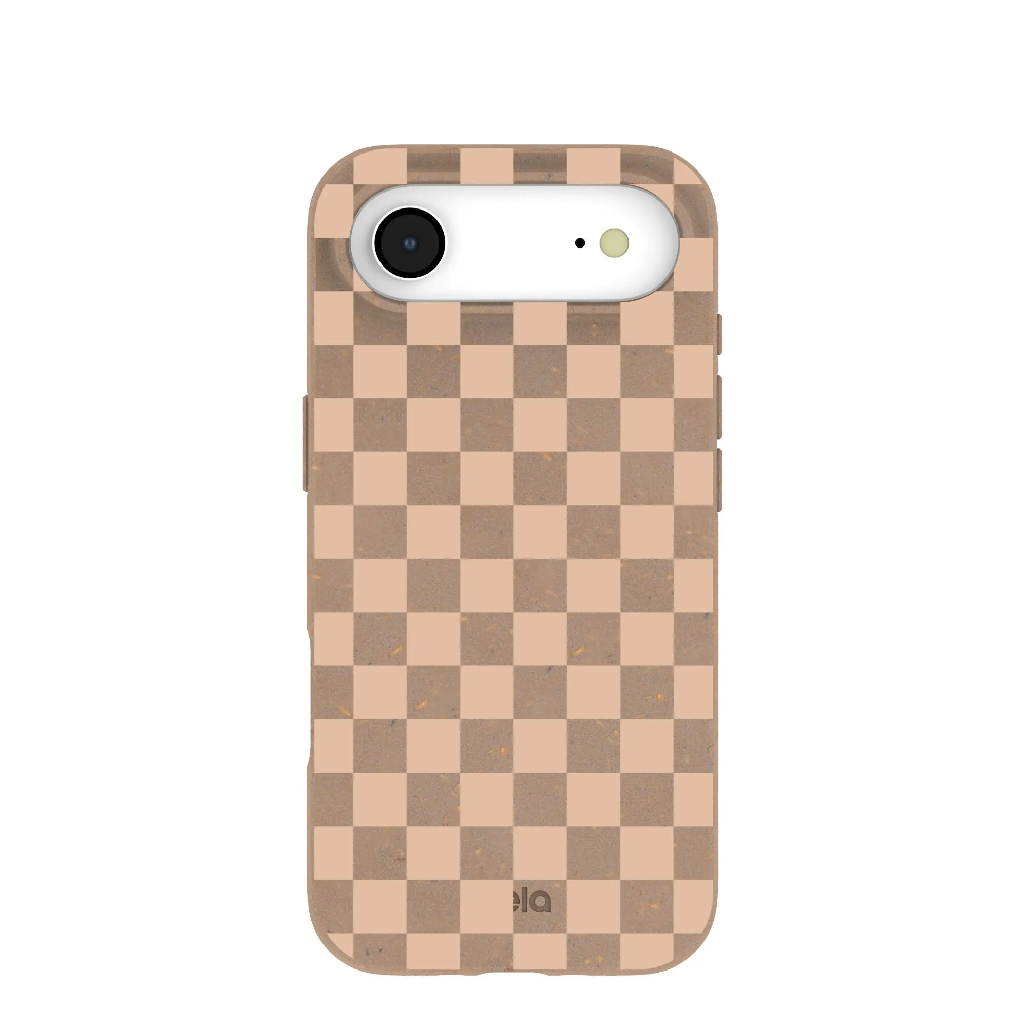 Chocolate Brown Latte Check iPhone Air Case Color Accent