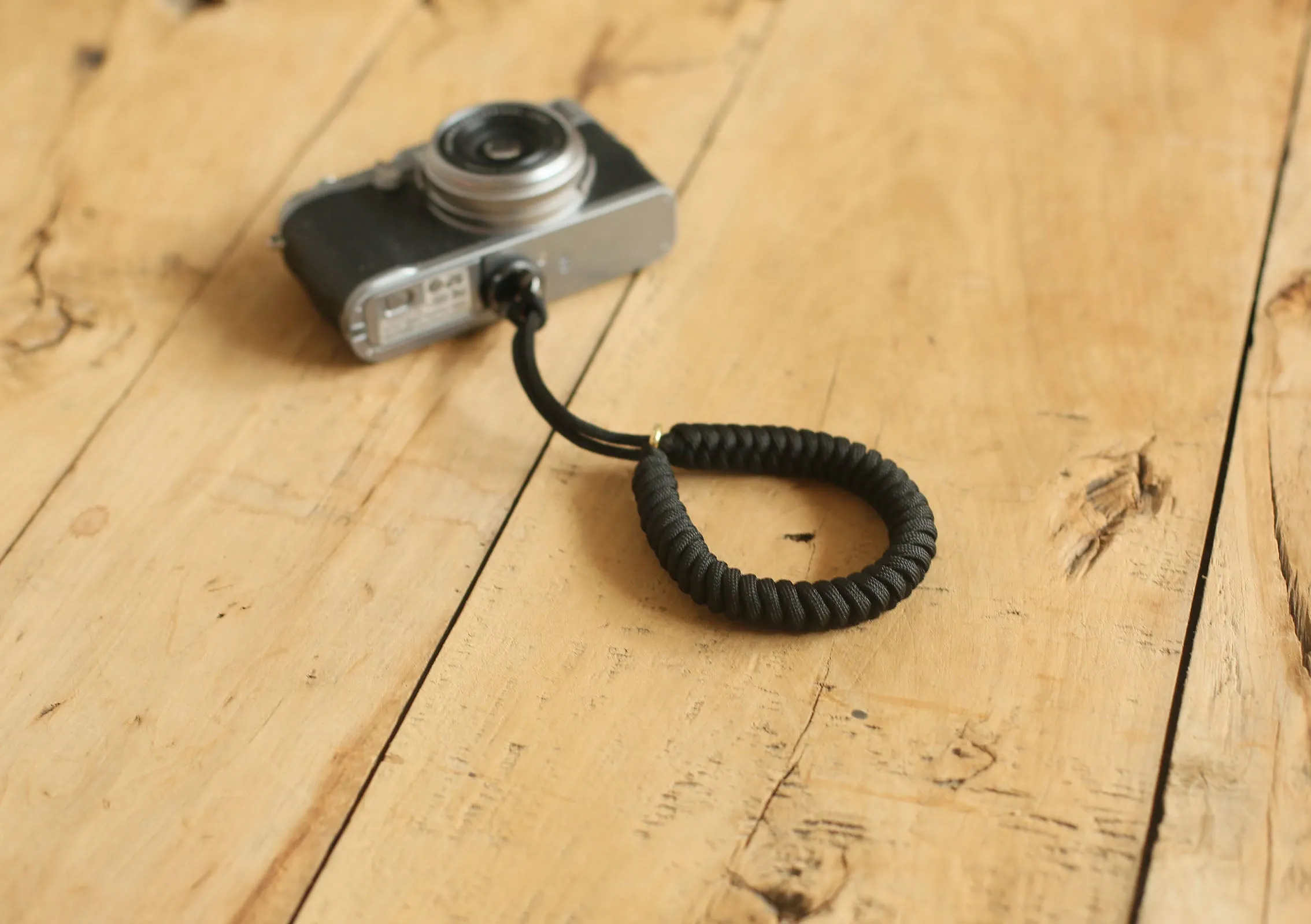 Handmade Paracord Camera Wrist Strap ?C Black Shoulder Strap Vintage Style