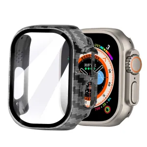 Apple Watch Ultra Hard Case with Glass (Carbon Fibre) Anti-bacterial