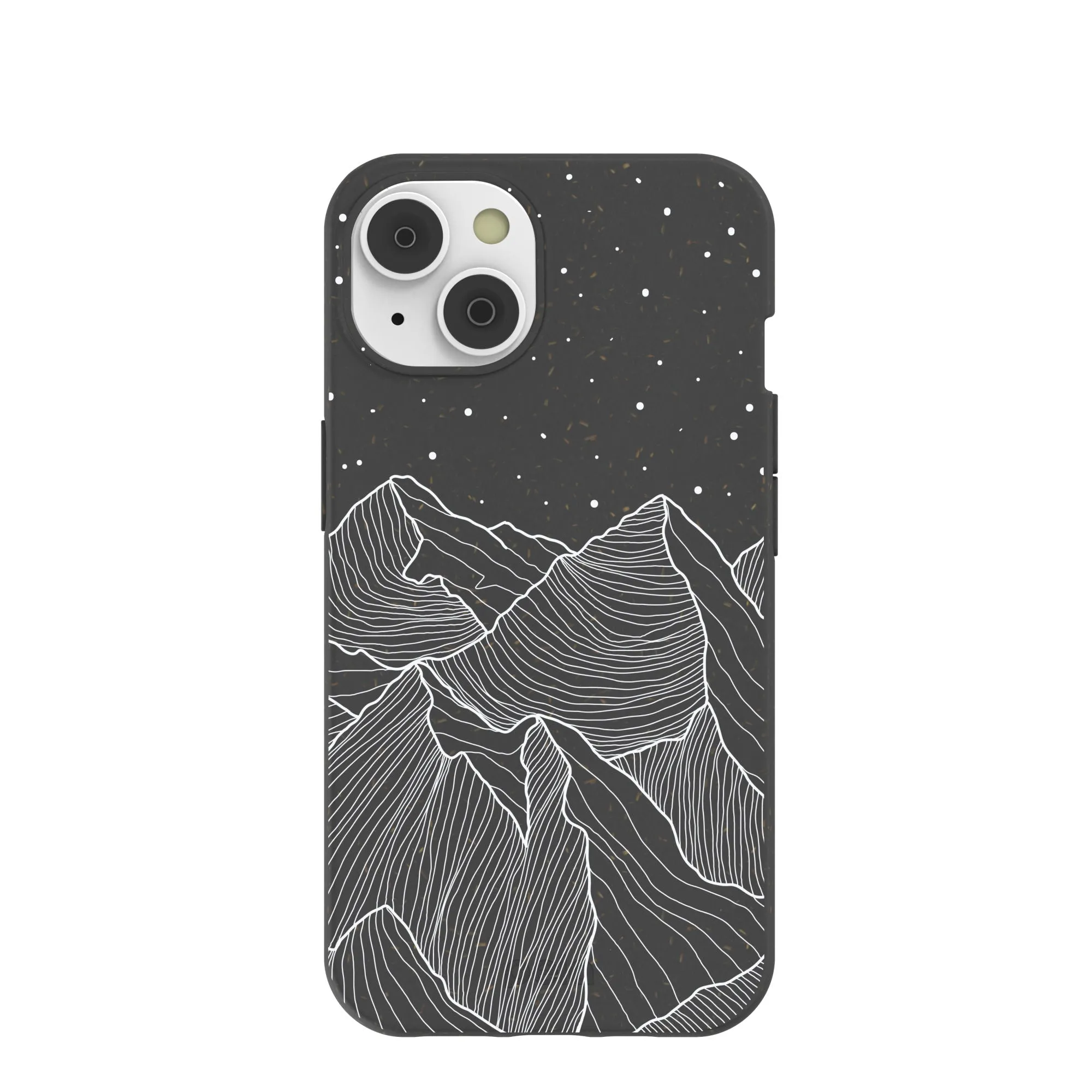 Black Night Panorama iPhone 14/16e Case Durable Edge Layer