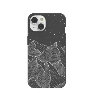 Black Night Panorama iPhone 14/16e Case Durable Edge Layer