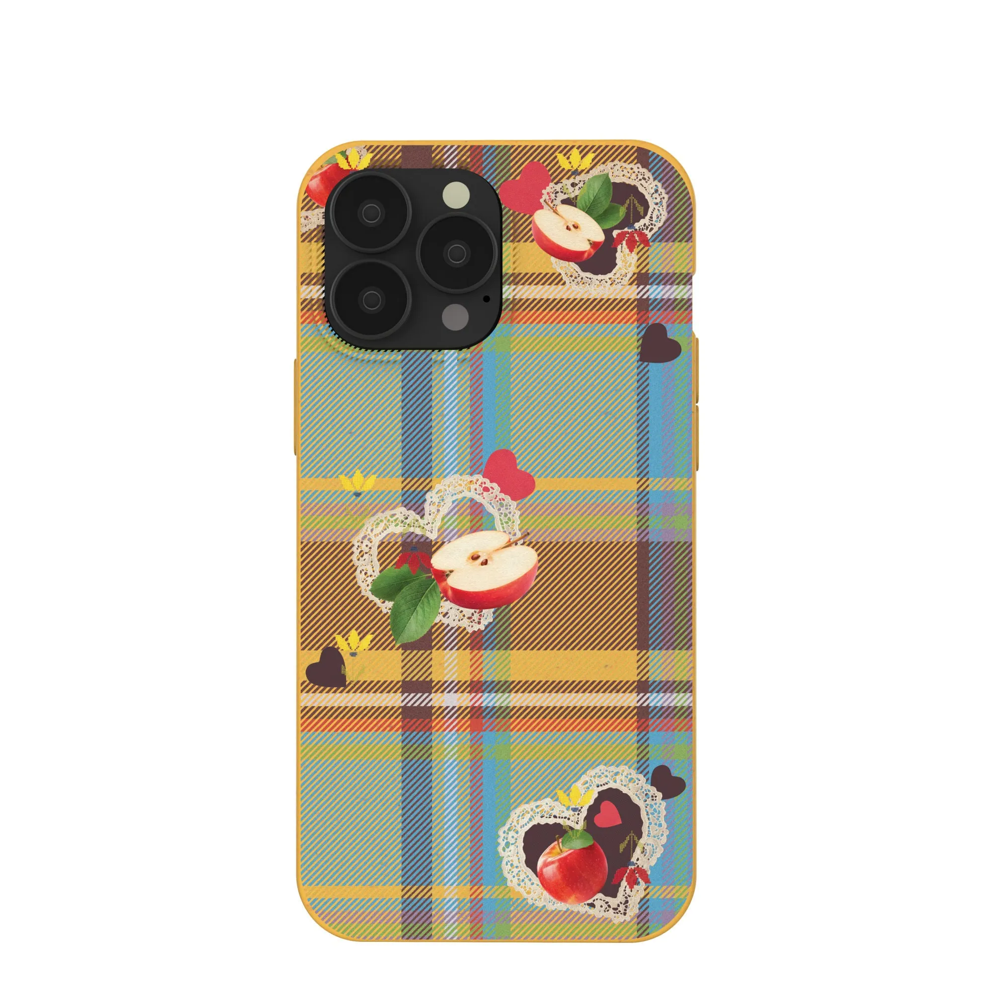 Slim Design Grip Safe Honey Apple Plaid iPhone 13 Pro Max Case