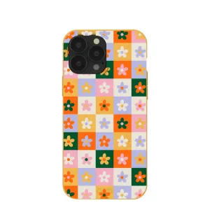 Honey Flower Tiles iPhone 13 Pro Max Case Textured Finish