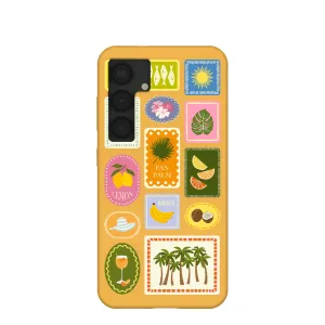 Honey Summer Paradise Samsung Galaxy S25 Case Durable Edge Casual Texture