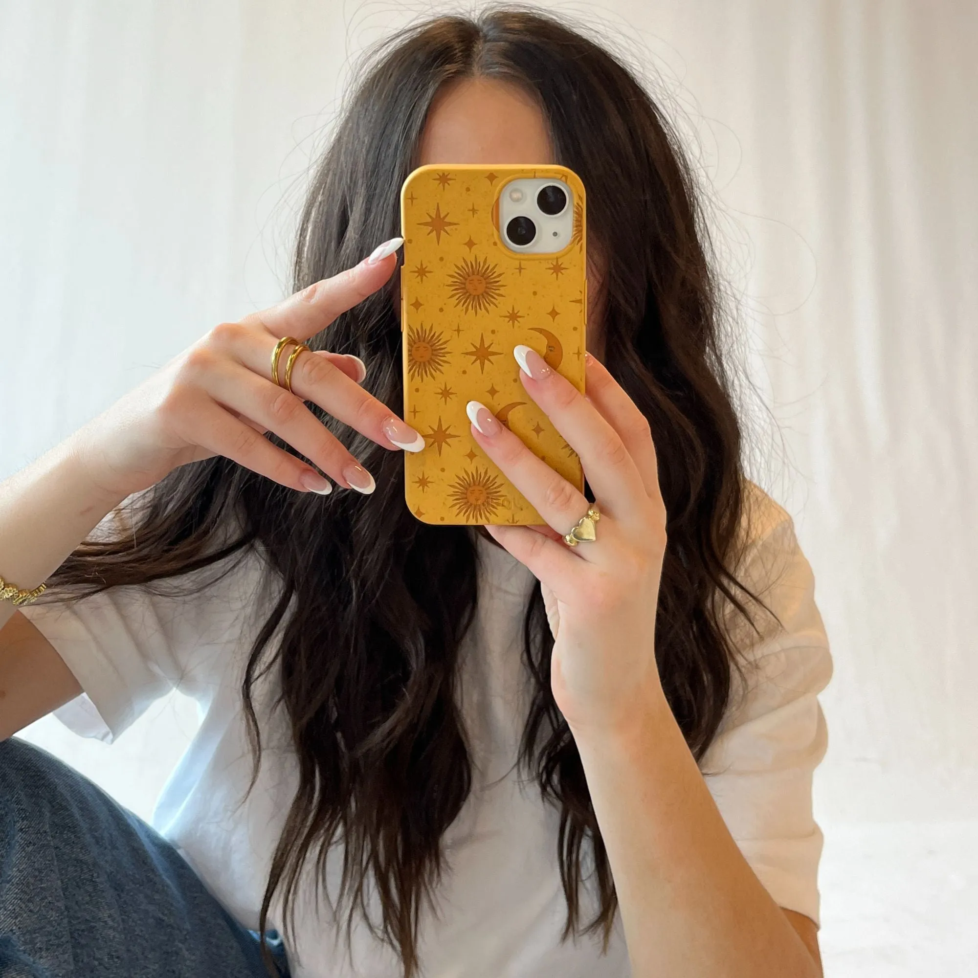 Color Accent Stylish grip Honey Sun and Moon iPhone Air Case