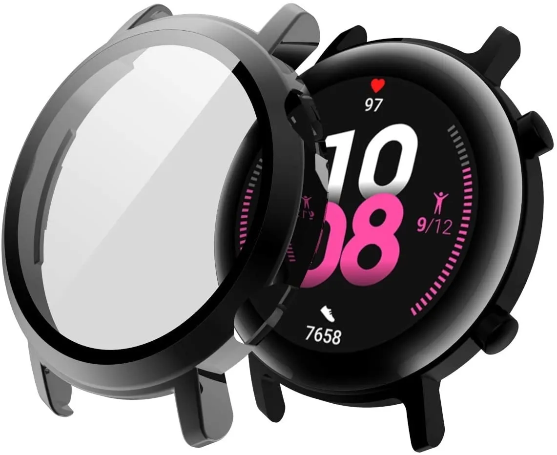 Huawei Watch GT 2 42mm TPU Case (Black) Full Coverage Armor Full Coverage Protection