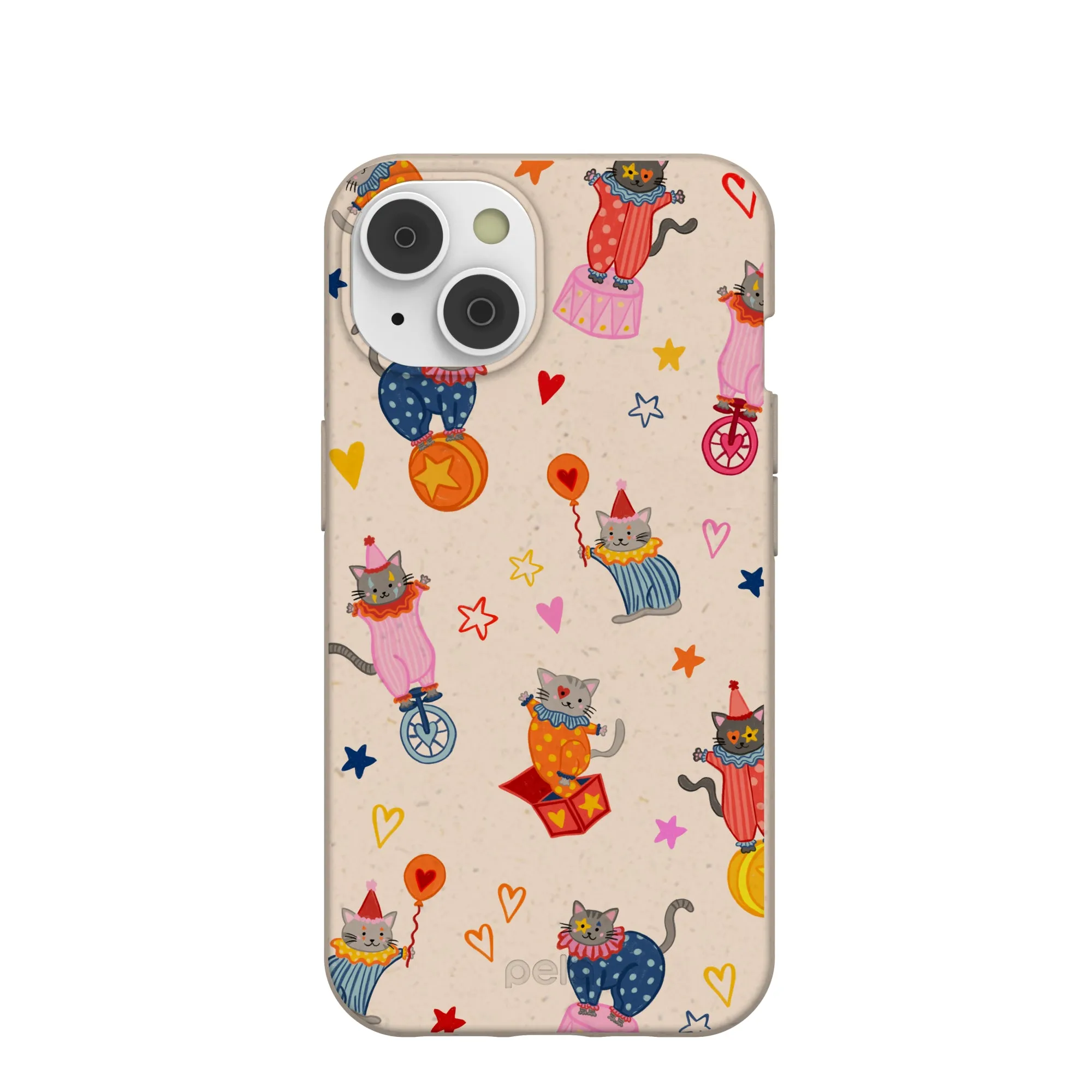 Seashell Cat Clowns iPhone 14/16e Case Smooth Lining Soft touch finish