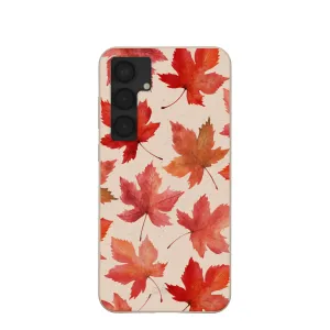 Seashell Maple Leaf Samsung Galaxy S25 (Plus) Case Urban Accessory Minimal Look