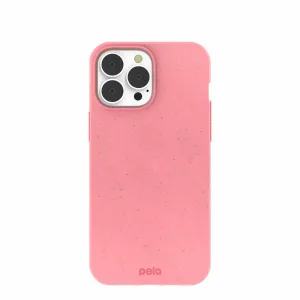 Bubblegum Pink iPhone 13 Pro Max Case Smooth Layer Texture Stylish Finish