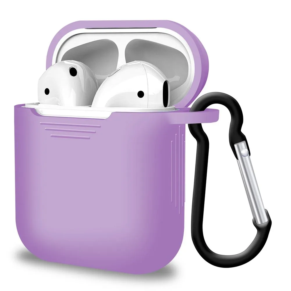 Silicone Slight Purple Airpod Case Cover sleek commuter ergonomic neon silicone airpods shell