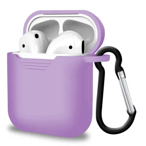 Silicone Slight Purple Airpod Case Cover sleek commuter ergonomic neon silicone airpods shell