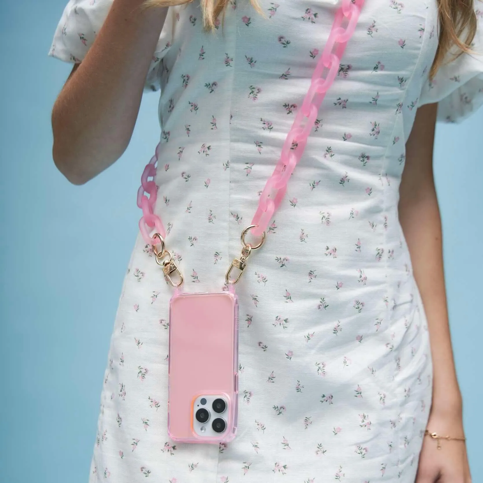 Wear resistant Icy Phone Chain Bubblegum