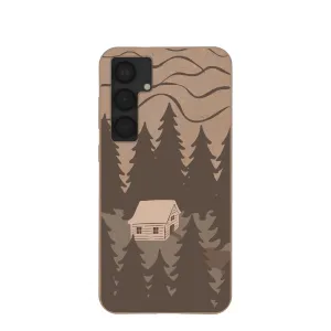 Chocolate Brown Hidden Cabin Samsung Galaxy S25 (Plus) Case Stylish Cover