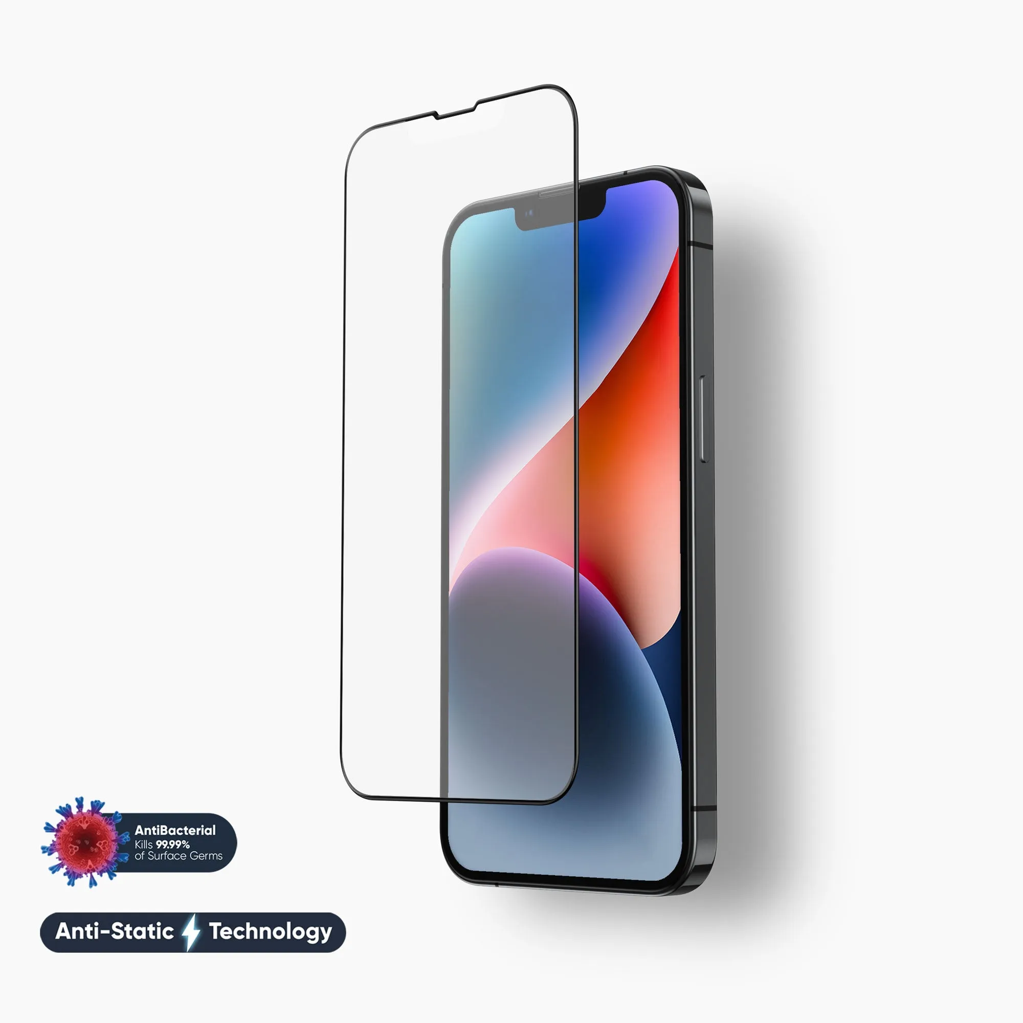 NanoArmour for iPhone 14 Plus Anti-Glare Screen Protector Matte Antimicrobial Anti-Dust Edge-to-Edge Screen Protector Plus