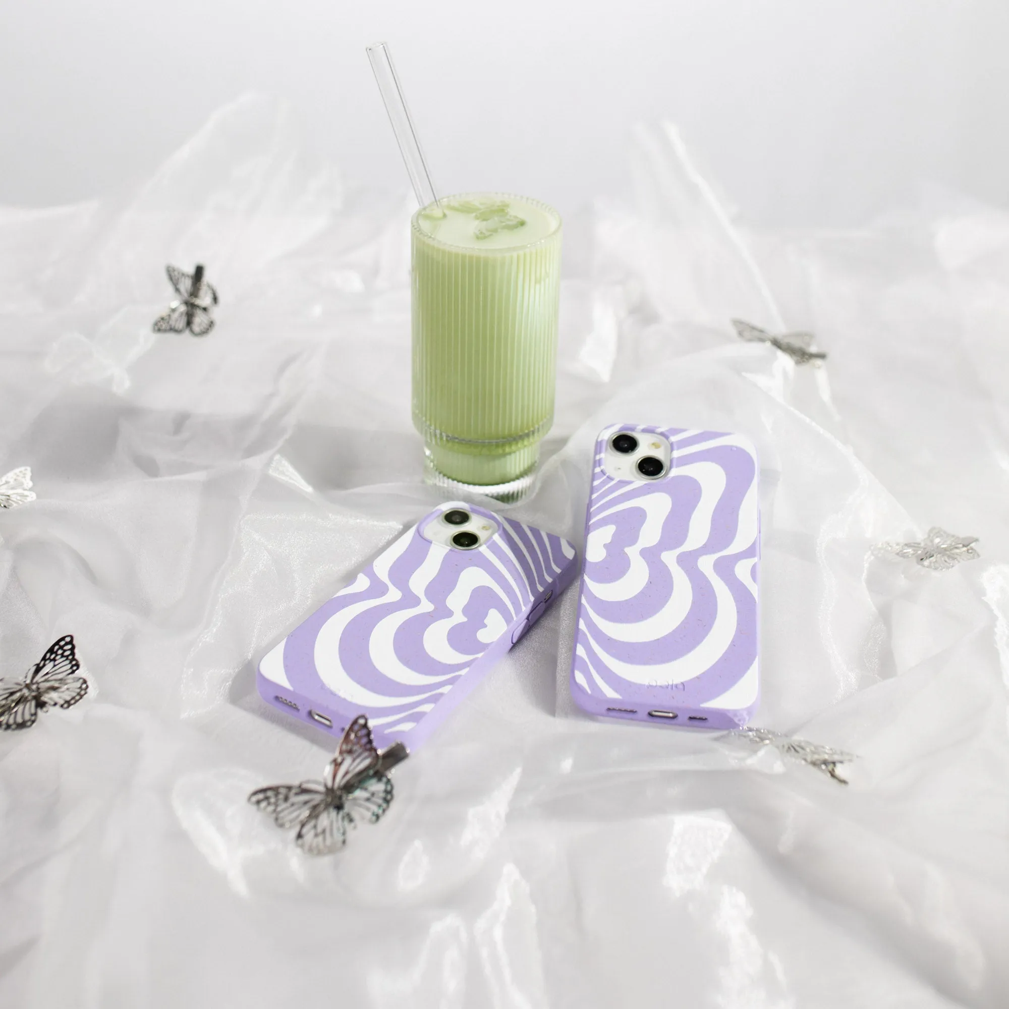 Lavender Flutter Left iPhone Air Case Classic Style Premium Finish