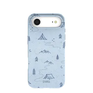 Modern Pattern Layer Powder Blue Camp Nights iPhone Air Case