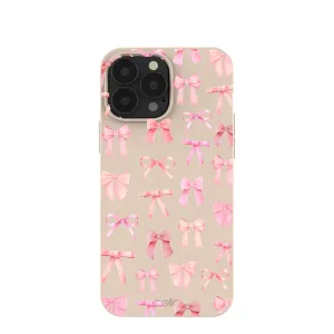 Polished Style Seashell Rosy Bows iPhone 13 Pro Max Case