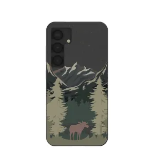 Slim Profiled Gloss Finish Black Moose Mountain Samsung Galaxy S25 Case