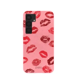 Bubblegum Pink XOXO Samsung Galaxy S25 Case Premium Shield Carbon Fiber