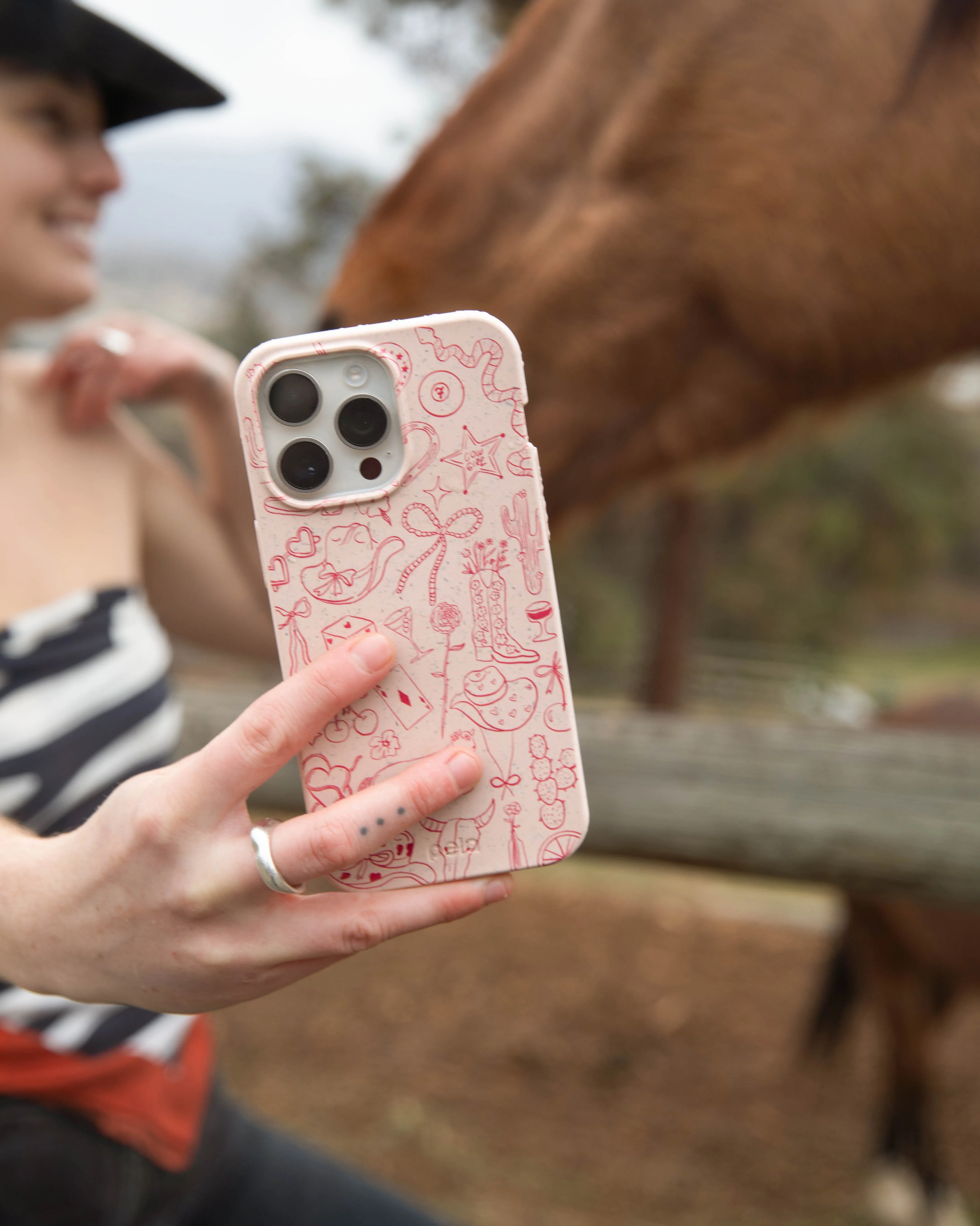 Seashell Cowgirl Chic iPhone Air Case Tactile Buttons