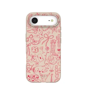 Durable Pattern Matte Design Texture Seashell Cowgirl Chic iPhone Air Case