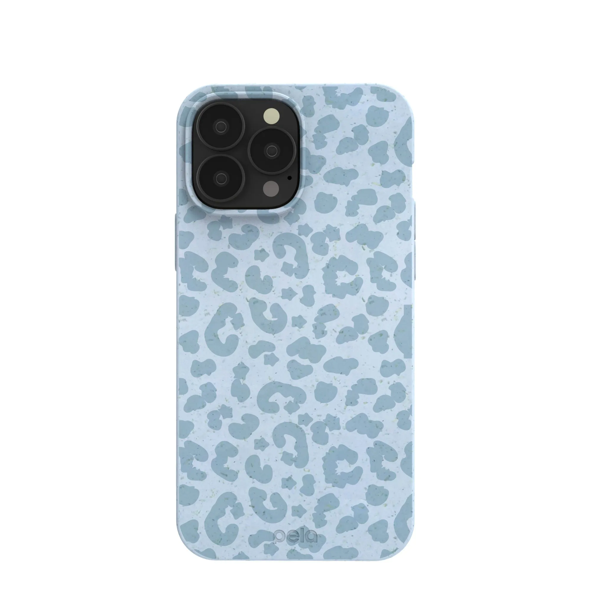 Powder Blue Sky Leopard iPhone 13 Pro Max Case Lightweight Grip Shock Surface Layer