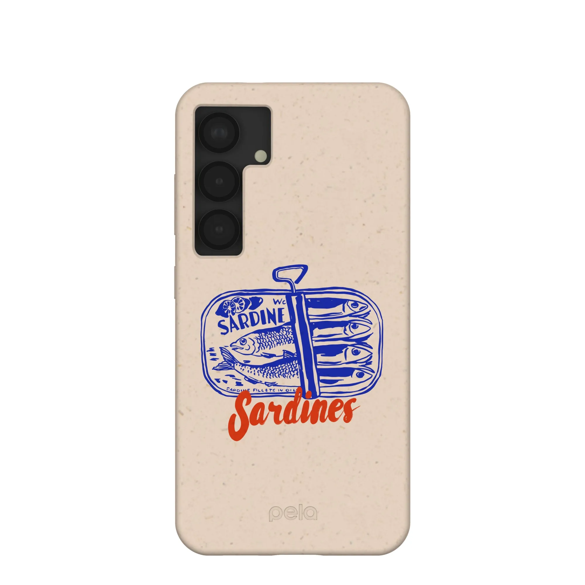 Hybrid Grip Finish Seashell Sardines Samsung Galaxy S25 Case