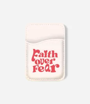 Magnetic Comfort Organizer Faith Over Fear Phone Wallet