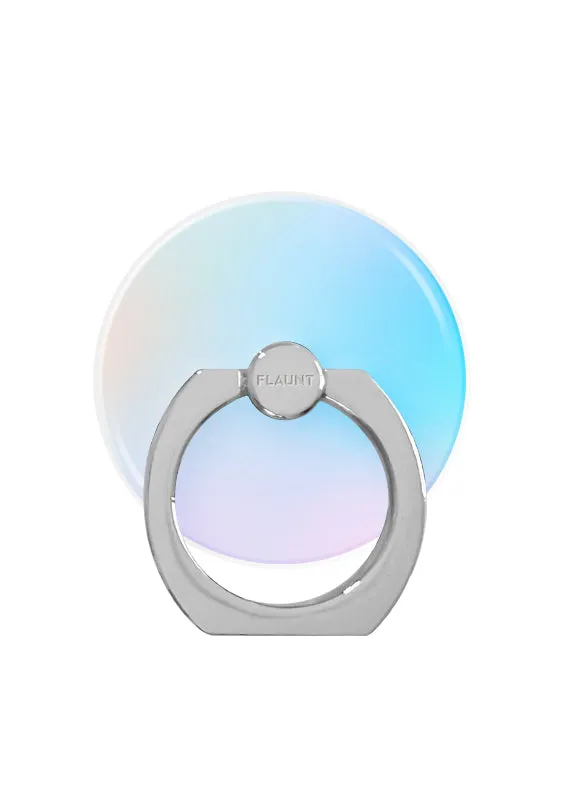 Iridescent Adhesive Phone Ring Stand Spin Feature Modern Design