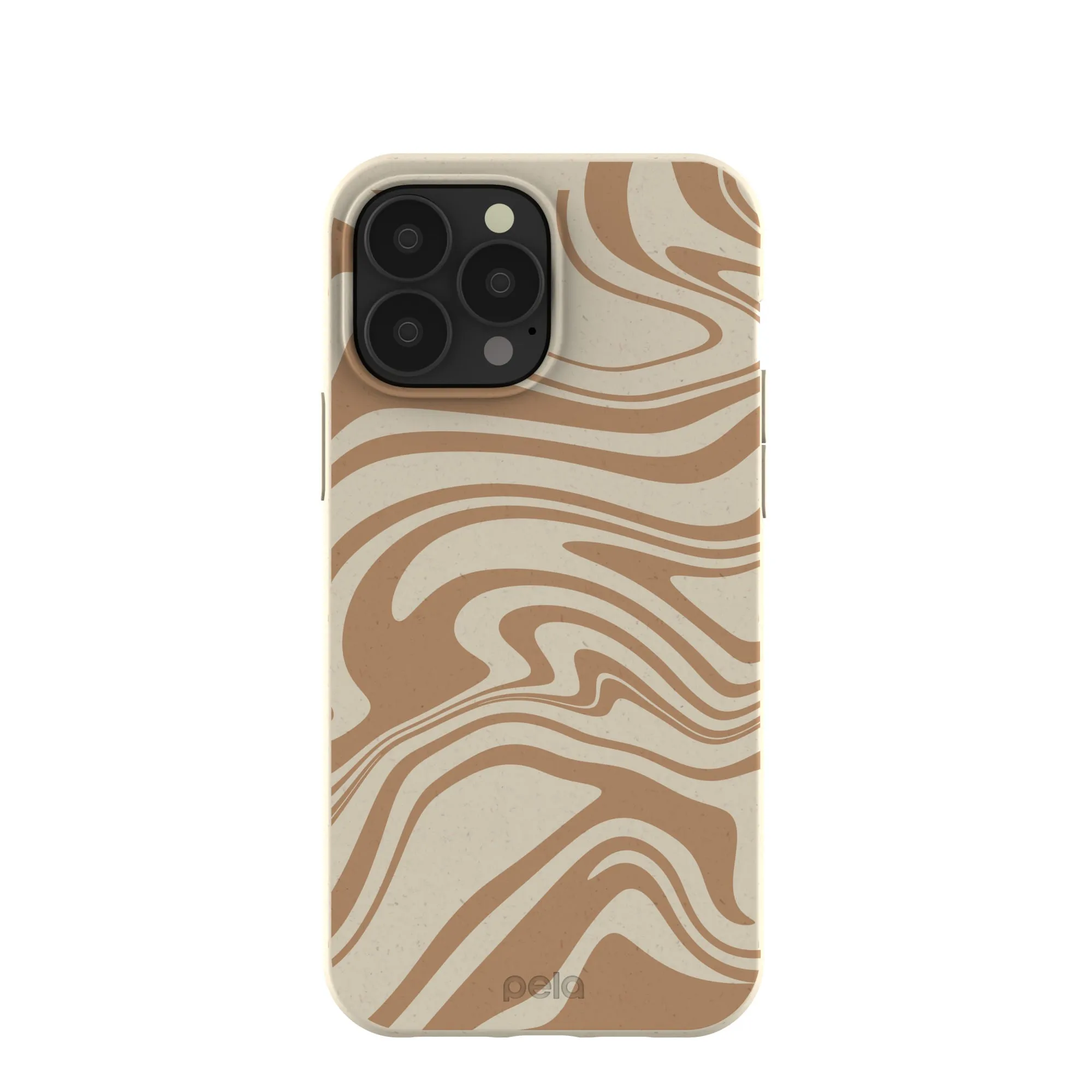 Clean Texture Modern Edge Layer London Fog Cappuccino iPhone 13 Pro Max Case