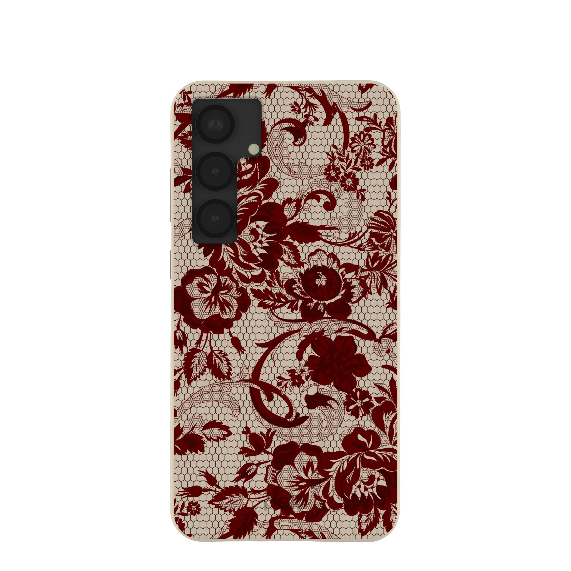 London Fog Crimson Veil Samsung Galaxy S25 (Plus) Case Hybrid Pattern Scratch Block