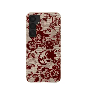 London Fog Crimson Veil Samsung Galaxy S25 (Plus) Case Hybrid Pattern Scratch Block