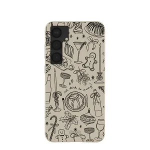 London Fog Holiday Dinner Party Samsung Galaxy S25 (Plus) Case Elegant Build Texture