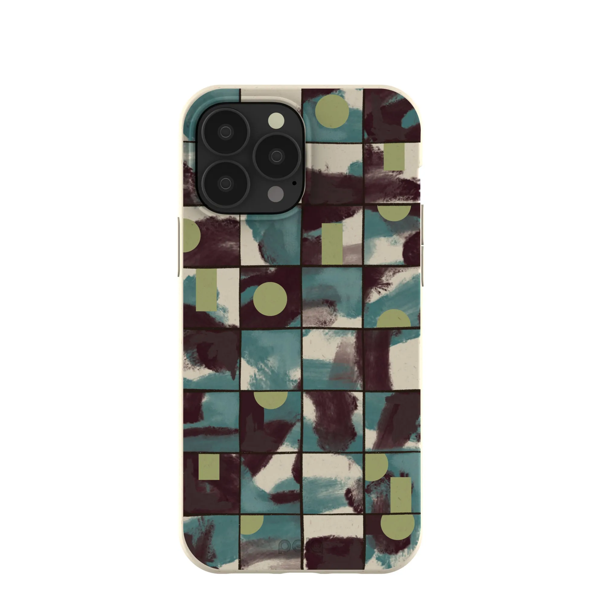 London Fog Mosaic Puzzle iPhone 13 Pro Max Case Matte Shield Layer Shock Frame