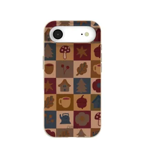 Shock Absorption Layer Durable Texture London Fog Rustic Grid iPhone Air Case